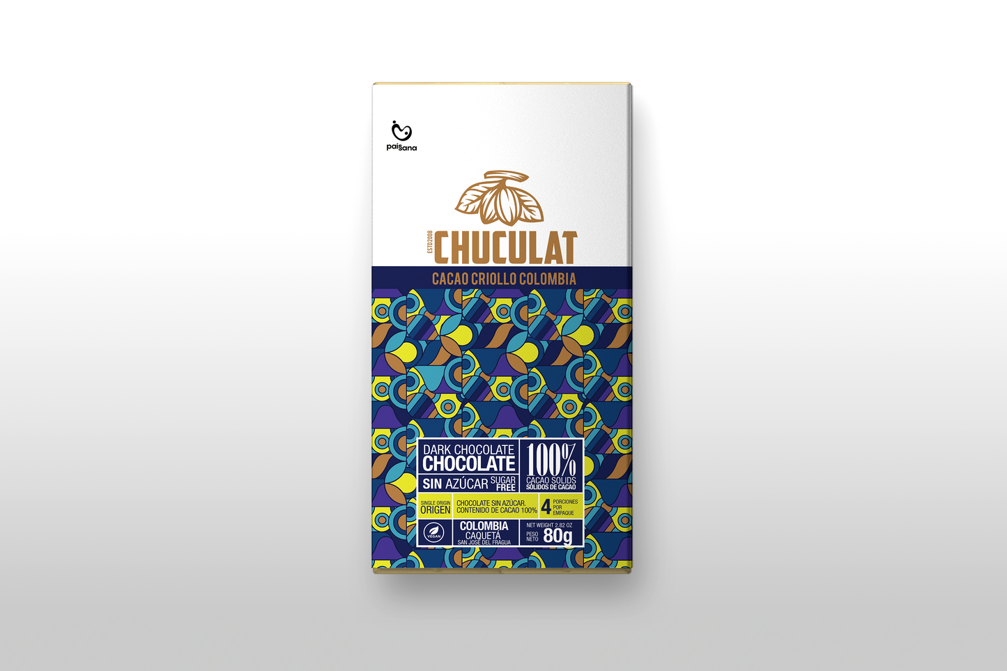 TABLETA DE CHOCOLATE CAQUETÁ 100%