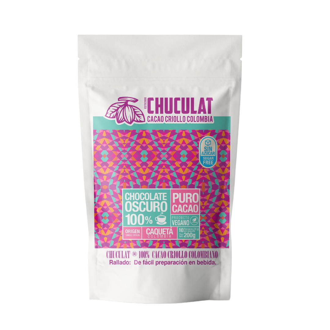 CHOCOLATE DE MESA 100% CACAO 200GR