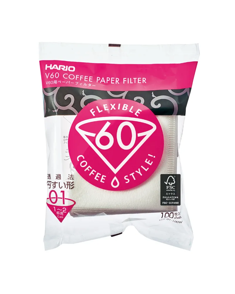 FILTRO PAPEL HARIO V60 01 (100U)