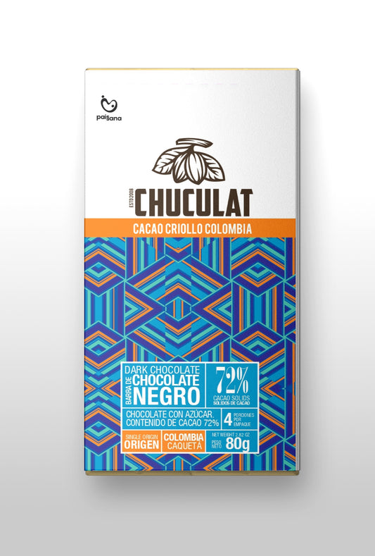 TABLETA DE CHOCOLATE CAQUETÁ 72%