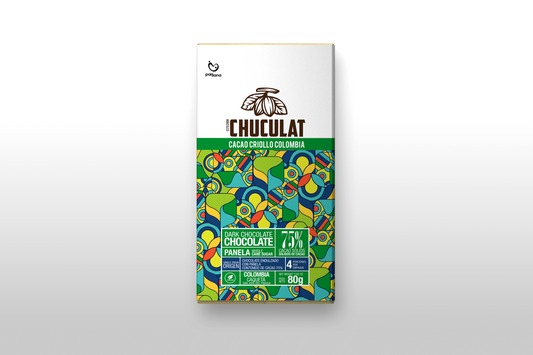 TABLETA DE CHOCOLATE CON PANELA CAQUETÁ 75%
