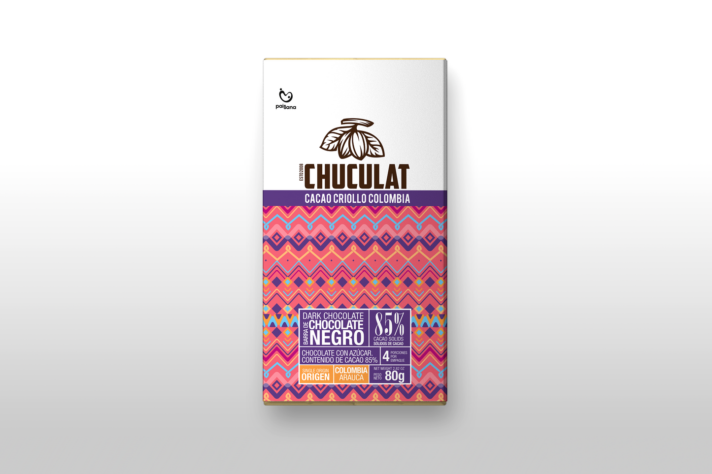 TABLETA DE CHOCOLATE ARAUCA 85%